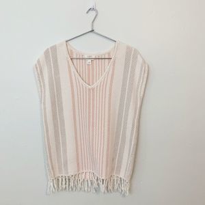 Ann Taylor LOFT Lounge Tassel Fall Sweater Top